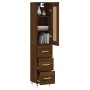 Tall oak brown plywood highboard 34.5x34x180 cm by , Sideboards - Ref: Foro24-3200184, Price: 108,85 €, Discount: %