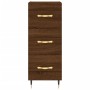 Tall oak brown plywood highboard 34.5x34x180 cm by , Sideboards - Ref: Foro24-3200184, Price: 108,85 €, Discount: %