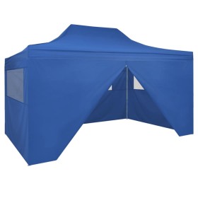 Pop-up folding tent with 4 walls 3x4.5 m blue by vidaXL, Tents and gazebos - Ref: Foro24-42512, Price: 175,26 €, Discount: %