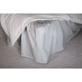 Venture Home Pixy bed skirt light gray cotton 200x180 cm by , Canopy covers - Ref: Foro24-444781, Price: 78,99 €, Discount: %