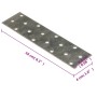 Perforated plates 60 pcs galvanized steel 2 mm 160x40 mm by , Hardware items - Ref: Foro24-155534, Price: 21,85 €, Discount: %