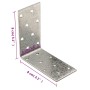 Escuadra angular 40 uds acero galvanizado 2 mm 80x40x80 mm de , Artículos de ferretería - Ref: Foro24-155555, Precio: 31,02 €...