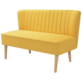 Sofá de tela amarillo 117x55,5x77 cm de vidaXL, Sofás - Ref: Foro24-244074, Precio: 254,66 €, Descuento: %