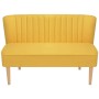 Sofá de tela amarillo 117x55,5x77 cm de vidaXL, Sofás - Ref: Foro24-244074, Precio: 254,75 €, Descuento: %