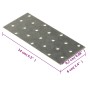 Perforated plates 40 pcs galvanized steel 2 mm 140x60 mm by , Hardware items - Ref: Foro24-155536, Price: 18,55 €, Discount: %