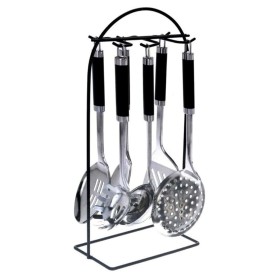 Excellent Houseware Utensilios de cocina 7 pzas con soporte acero inox de , Herramientas y utensilios de cocina - Ref: Foro24...