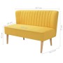 Sofá de tela amarillo 117x55,5x77 cm de vidaXL, Sofás - Ref: Foro24-244074, Precio: 254,75 €, Descuento: %