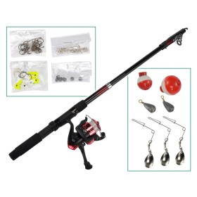 HI Fishing Tool Set 70 Pieces with Telescopic Rod Black by , fishing rods - Ref: Foro24-445589, Price: 25,99 €, Discount: %