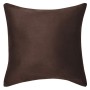 Fundas de Cojín 4 uds 80x80cm poliéster imitación gamuza marrón de vidaXL, Cojines - Ref: Foro24-131933, Precio: 21,88 €, Des...