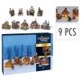 Ambiance Set of 9 Christmas Village Figures with Light by , Miniature Village Accessories and Sets - Ref: Foro24-439805, Pric...