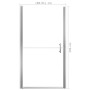 Puerta de ducha de vidrio templado 91x195 cm de , Puertas de ducha - Ref: Foro24-146656, Precio: 202,78 €, Descuento: %