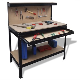 Workbench with tabletop and drawer by vidaXL, Work tables - Ref: Foro24-141769, Price: 119,52 €, Discount: %