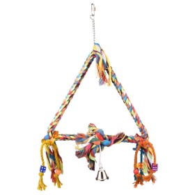 FLAMINGO Columpio triangular para pájaros de cuerda M 33x5x47 cm de , Juguetes para pájaros - Ref: Foro24-444281, Precio: 25,...