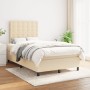 Cama box spring con colchón tela color crema 120x200 cm de , Camas y somieres - Ref: Foro24-3142086, Precio: 427,84 €, Descue...