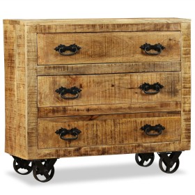 Chest of drawers with 3 rough mango wood drawers by vidaXL, Sideboards - Ref: Foro24-243989, Price: 267,99 €, Discount: %