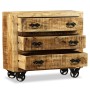 Kommode mit 3 Schubladen aus rauem Mangoholz von vidaXL, Sideboards - Ref: Foro24-243989, Preis: 267,97 €, Rabatt: %