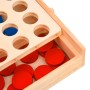 Juego de 4 en raya madera macizo 24x15x4 cm de , Juegos de mesa - Ref: Foro24-93272, Precio: 21,33 €, Descuento: %