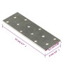 Perforated plates 60 pcs galvanized steel 2 mm 120x40 mm by , Hardware items - Ref: Foro24-155533, Price: 16,60 €, Discount: %