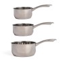 Livoo 3-piece saucepan set silver stainless steel by , Ladles - Ref: Foro24-443551, Price: 60,97 €, Discount: %