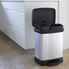 Curver Double Pedal Bin Deco Silver 10L+18L by , Recycling containers - Ref: Foro24-443816, Price: 85,99 €, Discount: %