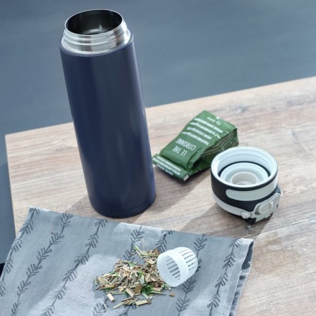 Leifheit Flip Thermos Bottle Dark Blue 600 ml by , Thermos - Ref: Foro24-444108, Price: 32,46 €, Discount: %