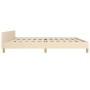 Bed frame with cream fabric headboard 200x200 cm by , Beds and slatted bases - Ref: Foro24-3125410, Price: 252,99 €, Discount: %