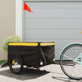 Black and yellow iron bicycle trailer 45 kg by , Bicycle trailers - Ref: Foro24-94092, Price: 75,99 €, Discount: %