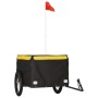 Black and yellow iron bicycle trailer 45 kg by , Bicycle trailers - Ref: Foro24-94092, Price: 79,03 €, Discount: %