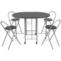 Conjunto de comedor plegable 5 piezas MDF negro de vidaXL, muebles para cocinas y comedores - Ref: Foro24-243902, Precio: 163...