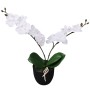 Artificial orchid plant with pot 30 cm white by , artificial flora - Ref: Foro24-244420, Price: 13,90 €, Discount: %