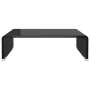 Black glass TV stand/monitor riser 40x25x11 cm by vidaXL, TV Furniture - Ref: Foro24-244134, Price: 60,81 €, Discount: %