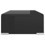 Black glass TV stand/monitor riser 40x25x11 cm by vidaXL, TV Furniture - Ref: Foro24-244134, Price: 60,81 €, Discount: %