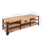 Solid acacia wood TV cabinet 140x40x45 cm by vidaXL, TV Furniture - Ref: Foro24-243913, Price: 253,04 €, Discount: %