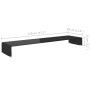 Black glass TV stand/monitor riser 120x30x13 cm by vidaXL, TV Furniture - Ref: Foro24-244141, Price: 132,34 €, Discount: %