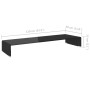 TV stand/Monitor lift black glass 110x30x13 cm by vidaXL, TV Furniture - Ref: Foro24-244140, Price: 104,45 €, Discount: %