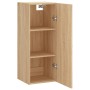 Sonoma oak engineered wood wall cabinet 34.5x34x90 cm by , Sideboards - Ref: Foro24-834997, Price: 46,99 €, Discount: %