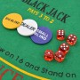 Juego combinado póker/blackjack con 600 fichas láser aluminio de vidaXL, Estuches y fichas de póquer - Ref: Foro24-80186, Pre...