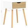 Bedside tables 2 units engineered wood white and Sonoma oak by vidaXL, Nightstands - Ref: Foro24-326806, Price: 99,62 €, Disc...