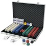 Pokerspiel mit 1000 Chips und Aluminiumgehäuse von vidaXL, Pokerkoffer und Chips - Ref: Foro24-80181, Preis: 74,54 €, Rabatt: %