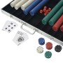 Pokerspiel mit 1000 Chips und Aluminiumgehäuse von vidaXL, Pokerkoffer und Chips - Ref: Foro24-80181, Preis: 74,54 €, Rabatt: %