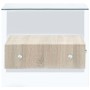 Mesa de centro con cajón vidrio templado 50x50x45 cm de , Mesas de centro - Ref: Foro24-284724, Precio: 166,57 €, Descuento: %