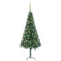 Árbol de Navidad artificial de esquina LED y bolas verde 210 cm de , Arboles de navidad - Ref: Foro24-3077945, Precio: 69,45 ...