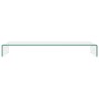 Clear glass TV stand/monitor riser 100x30x13 cm by vidaXL, TV Furniture - Ref: Foro24-244131, Price: 101,18 €, Discount: %