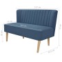 Blaues Stoffsofa 117x55,5x77 cm von vidaXL, Sofas - Ref: Foro24-244072, Preis: 243,99 €, Rabatt: %