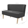 Dunkelgraues Stoffsofa 117x55,5x77 cm von vidaXL, Sofas - Ref: Foro24-244071, Preis: 230,99 €, Rabatt: %