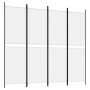 Divider screen with 4 white fabric panels 200x180 cm by , Room dividers - Ref: Foro24-350214, Price: 38,78 €, Discount: %