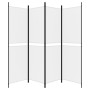 Divider screen with 4 white fabric panels 200x180 cm by , Room dividers - Ref: Foro24-350214, Price: 38,78 €, Discount: %