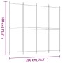 Divider screen with 4 white fabric panels 200x180 cm by , Room dividers - Ref: Foro24-350214, Price: 38,78 €, Discount: %