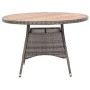 Gray acacia wood synthetic rattan garden table 115x74 cm by , Garden tables - Ref: Foro24-46071, Price: 199,69 €, Discount: %