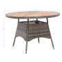 Gray acacia wood synthetic rattan garden table 115x74 cm by , Garden tables - Ref: Foro24-46071, Price: 199,69 €, Discount: %